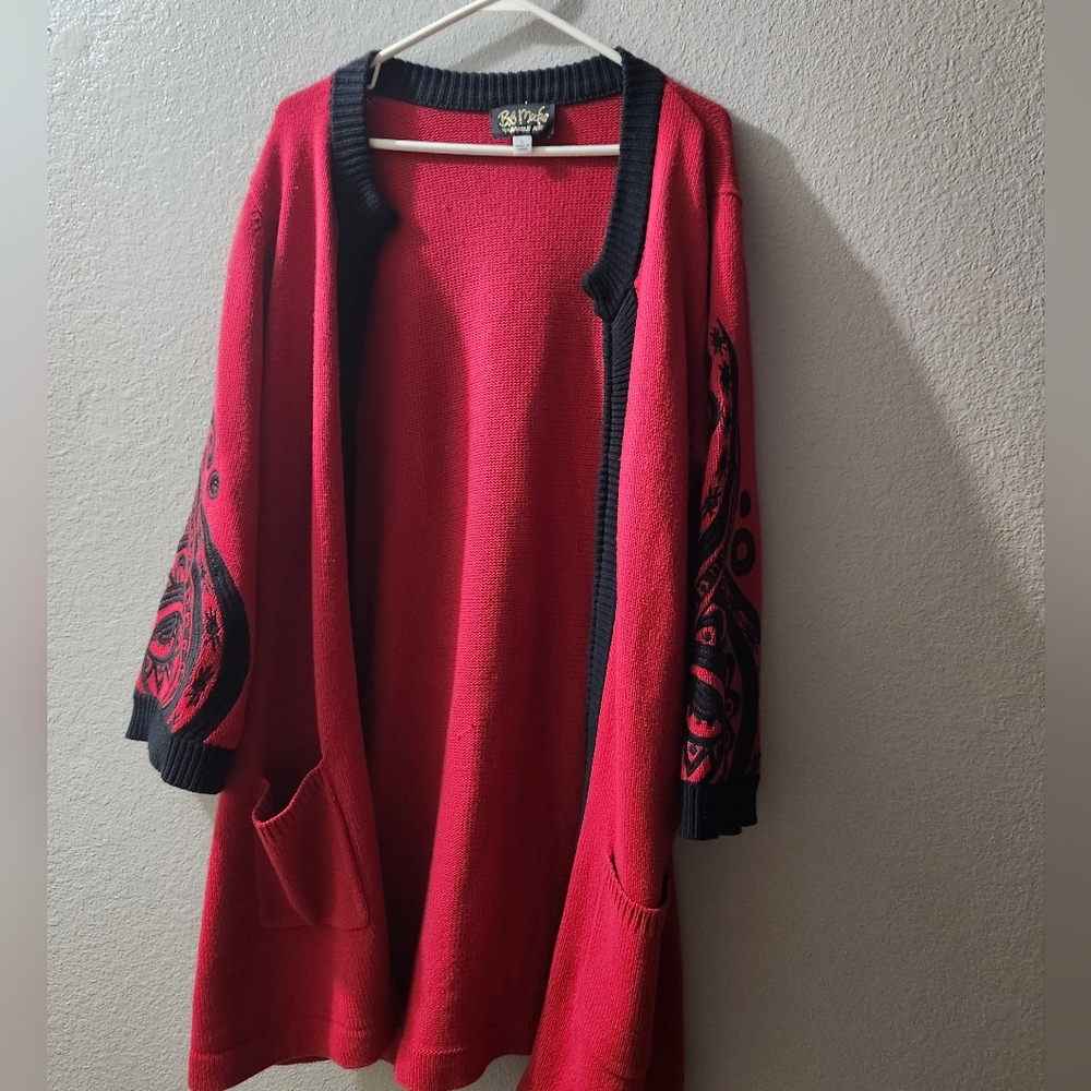 Bob Mackie Wearable Art Cardigan - image 1